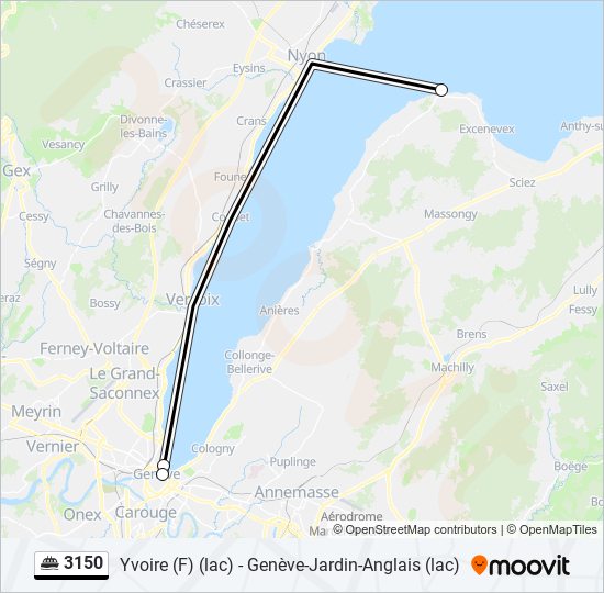 Plan de la ligne 3150 de ferry