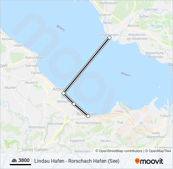 Plan de la ligne 3800 de ferry