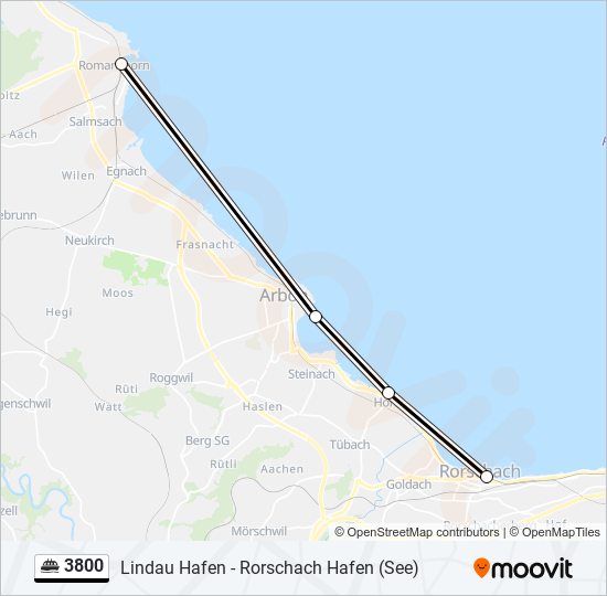 Plan de la ligne 3800 de ferry