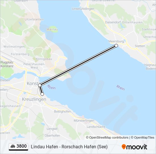 Plan de la ligne 3800 de ferry