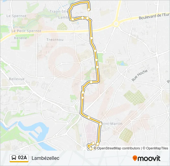 02A Bus Line Map