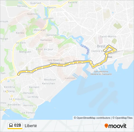 02B Bus Line Map