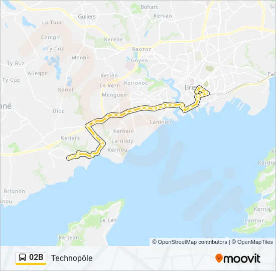 02B Bus Line Map