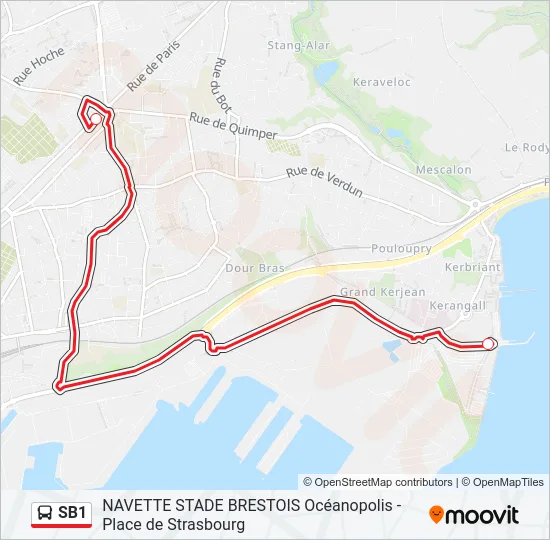SB1 Bus Line Map