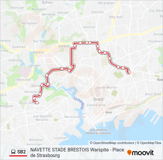 SB2 Bus Line Map