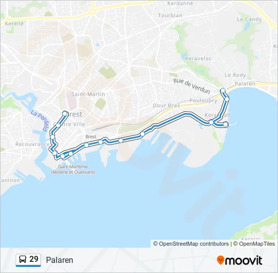 29 Bus Line Map