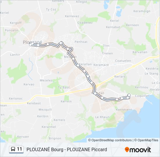 11 Bus Line Map