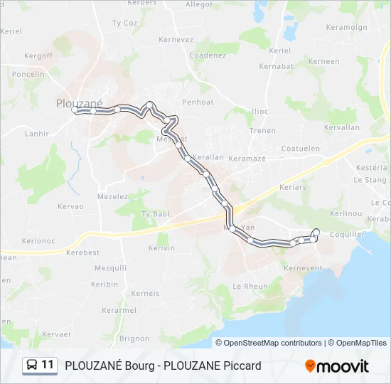11 Bus Line Map