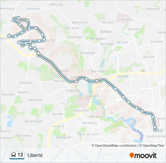 12 Bus Line Map