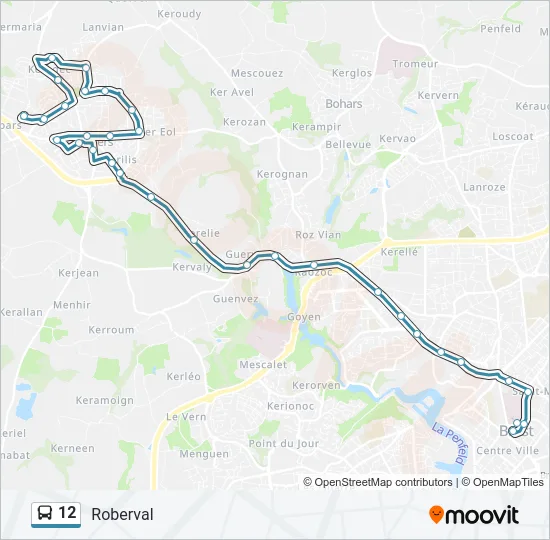 12 Bus Line Map
