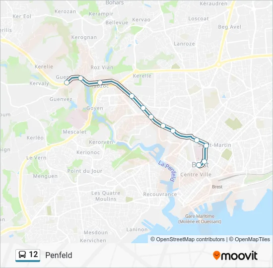 12 Bus Line Map