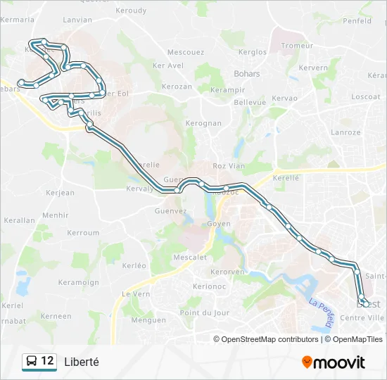 12 Bus Line Map