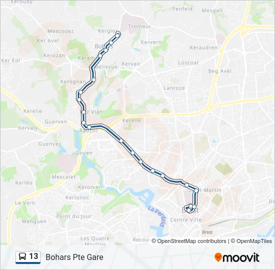 13 Bus Line Map
