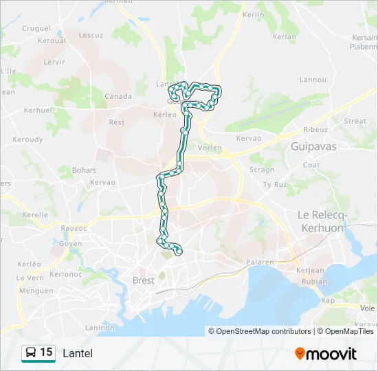 15 Bus Line Map