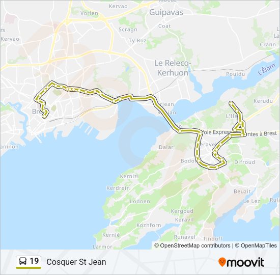 19 Bus Line Map