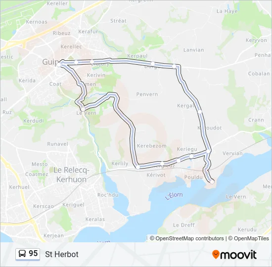 95 Bus Line Map
