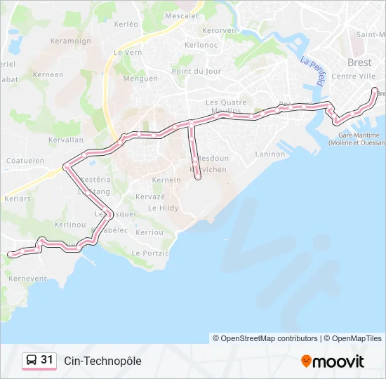 31 Bus Line Map