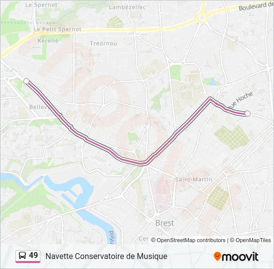 49 Bus Line Map
