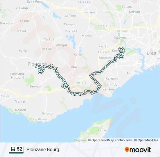 52 Bus Line Map