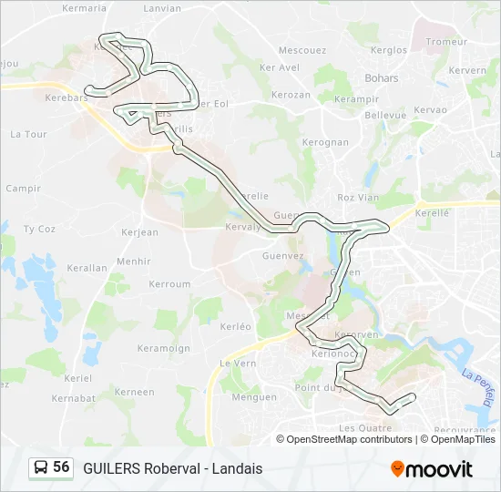 56 Bus Line Map
