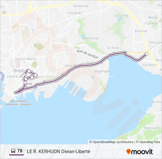 78 Bus Line Map