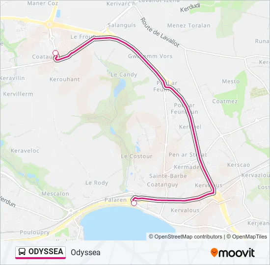 ODYSSEA Bus Line Map