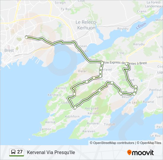 27 Bus Line Map