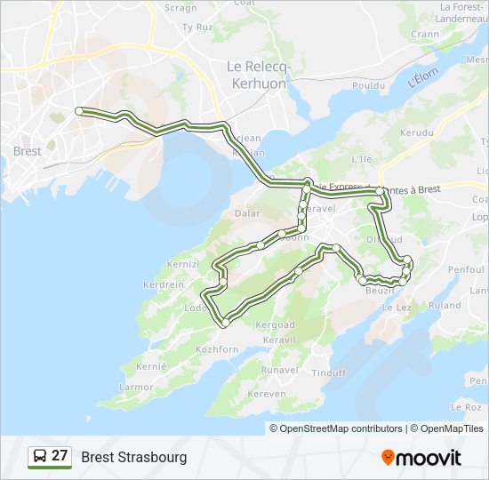 27 Bus Line Map