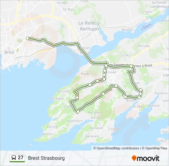 27 Bus Line Map