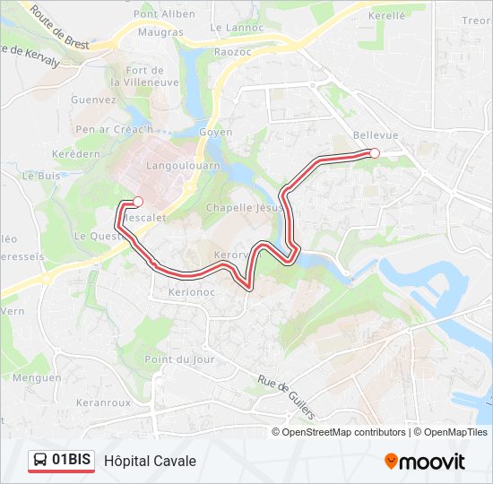 01BIS Bus Line Map