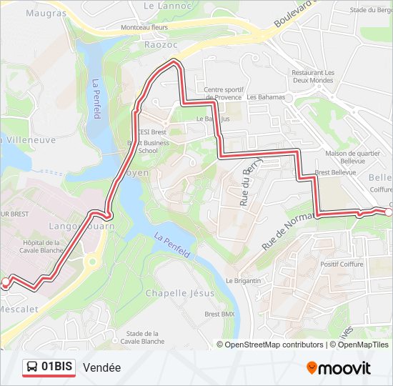 01BIS Bus Line Map