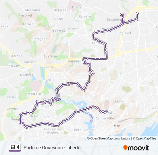 4 Bus Line Map