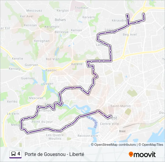 4 Bus Line Map