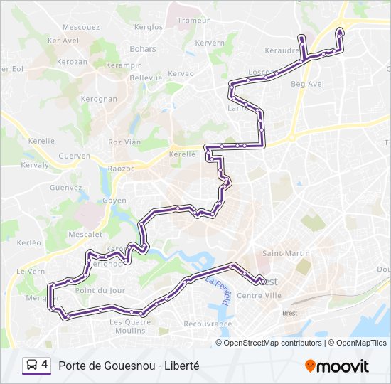 4 Bus Line Map