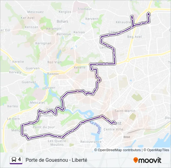 4 Bus Line Map