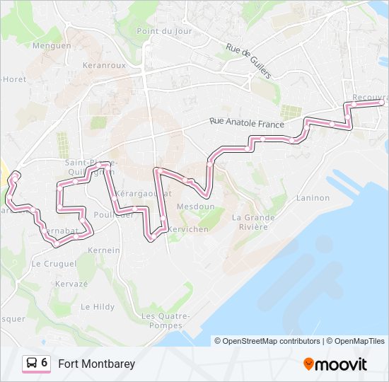 6 Bus Line Map