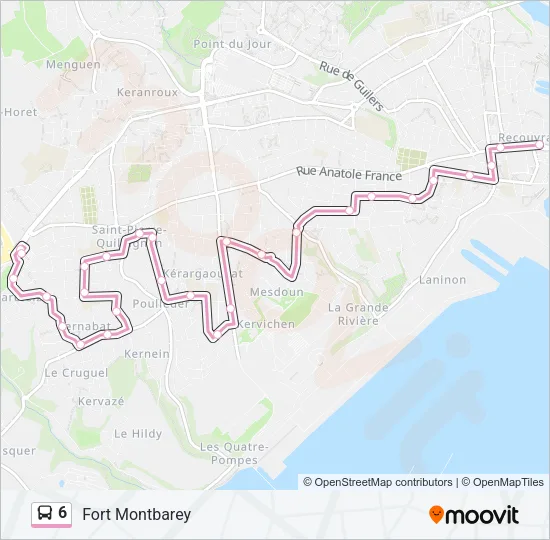 6 Bus Line Map