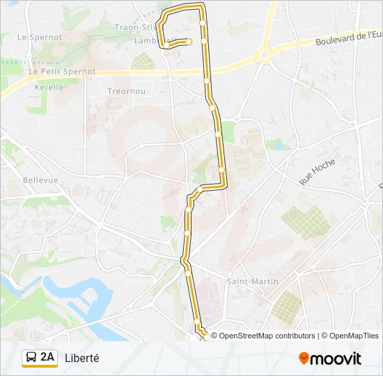 2A Bus Line Map