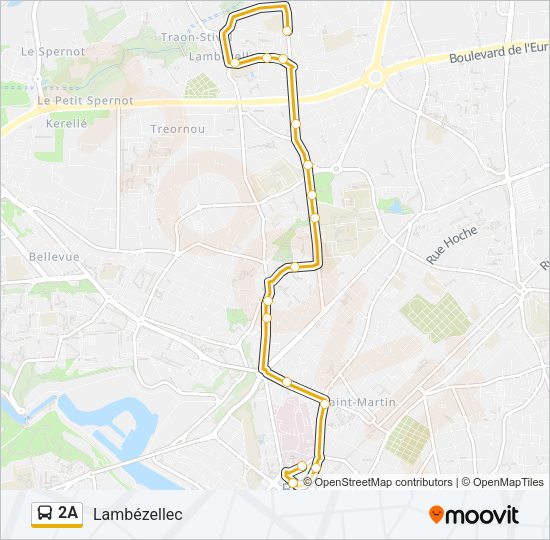 2A Bus Line Map