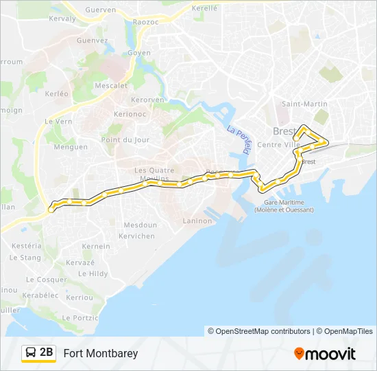 2B Bus Line Map