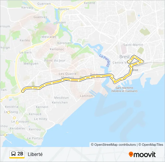 2B Bus Line Map