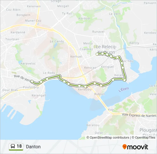18 Bus Line Map