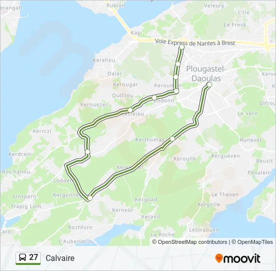 27 Bus Line Map
