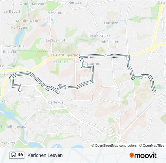 46 Bus Line Map