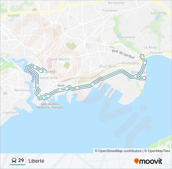 29 Bus Line Map