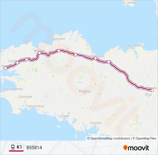 K1 Train Line Map