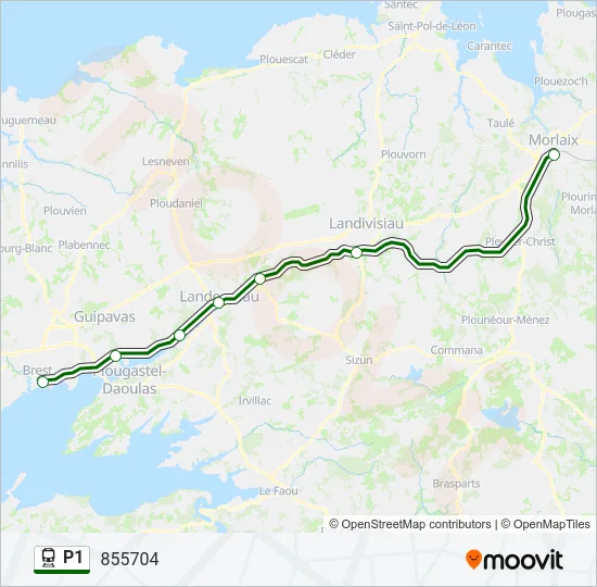 P1 Train Line Map