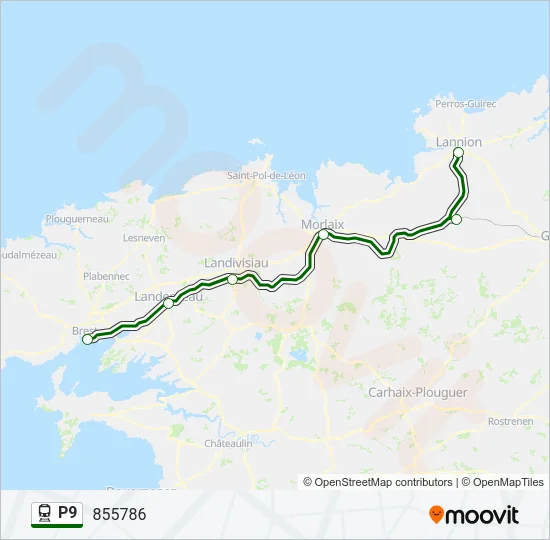 P9 Train Line Map