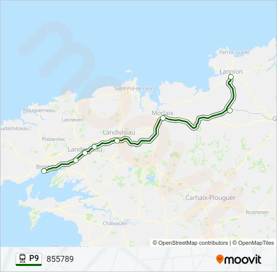 P9 Train Line Map