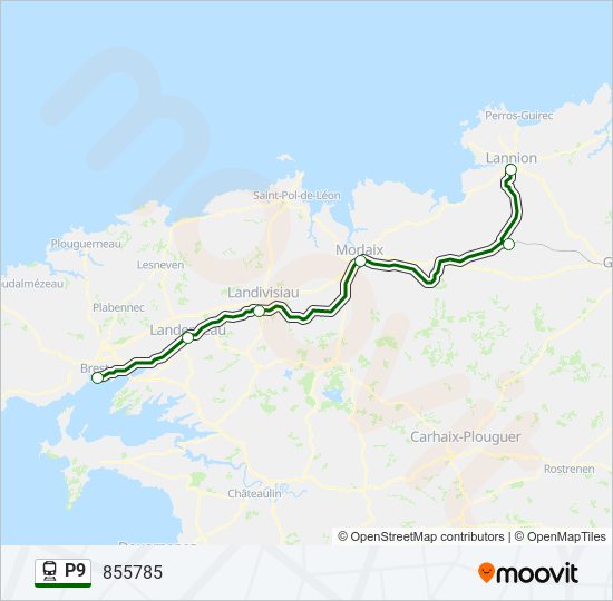 P9 train Line Map